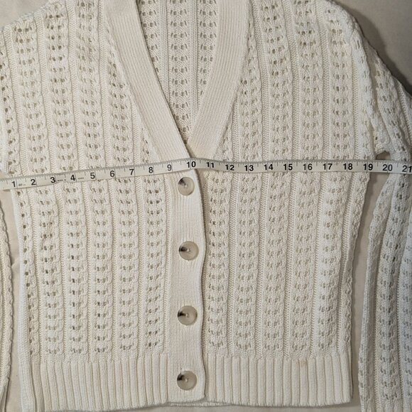 Denver Hayes Crochet Cardigan - Size S - White - Picture 2 of 6